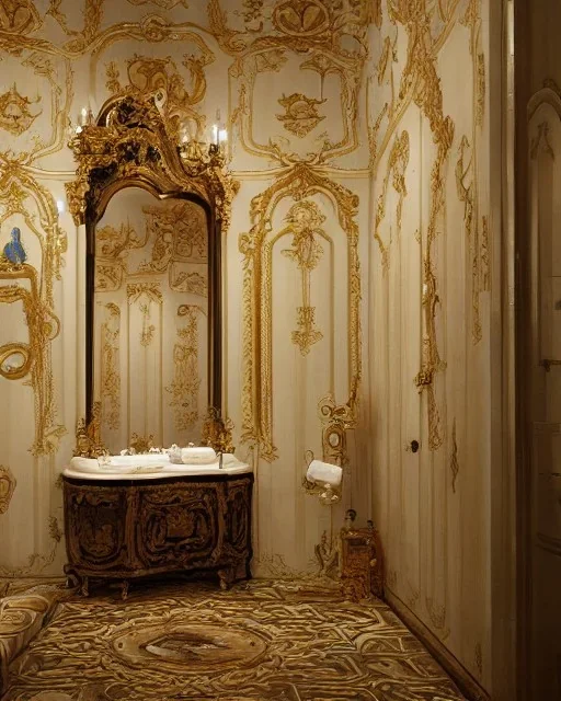 A baroque bathroom