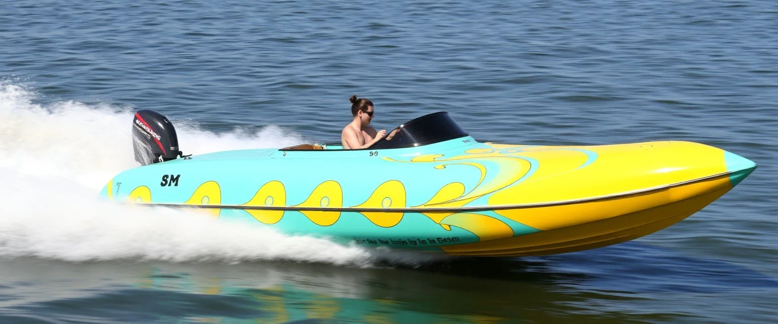 full speed aqua hornet patterned double banana boat
