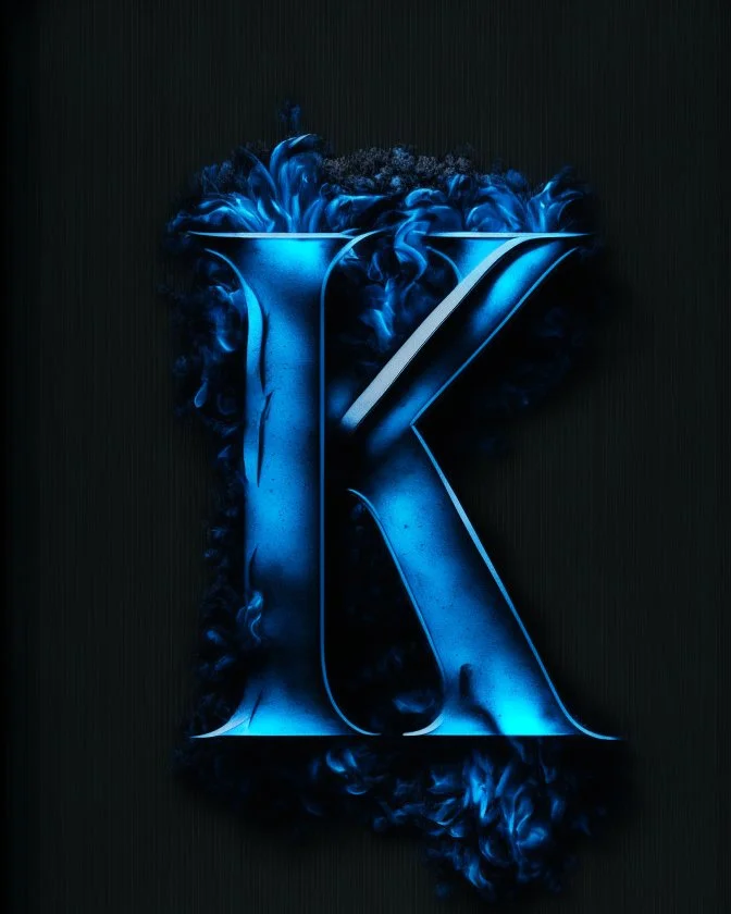BLEU K Letter IN black background