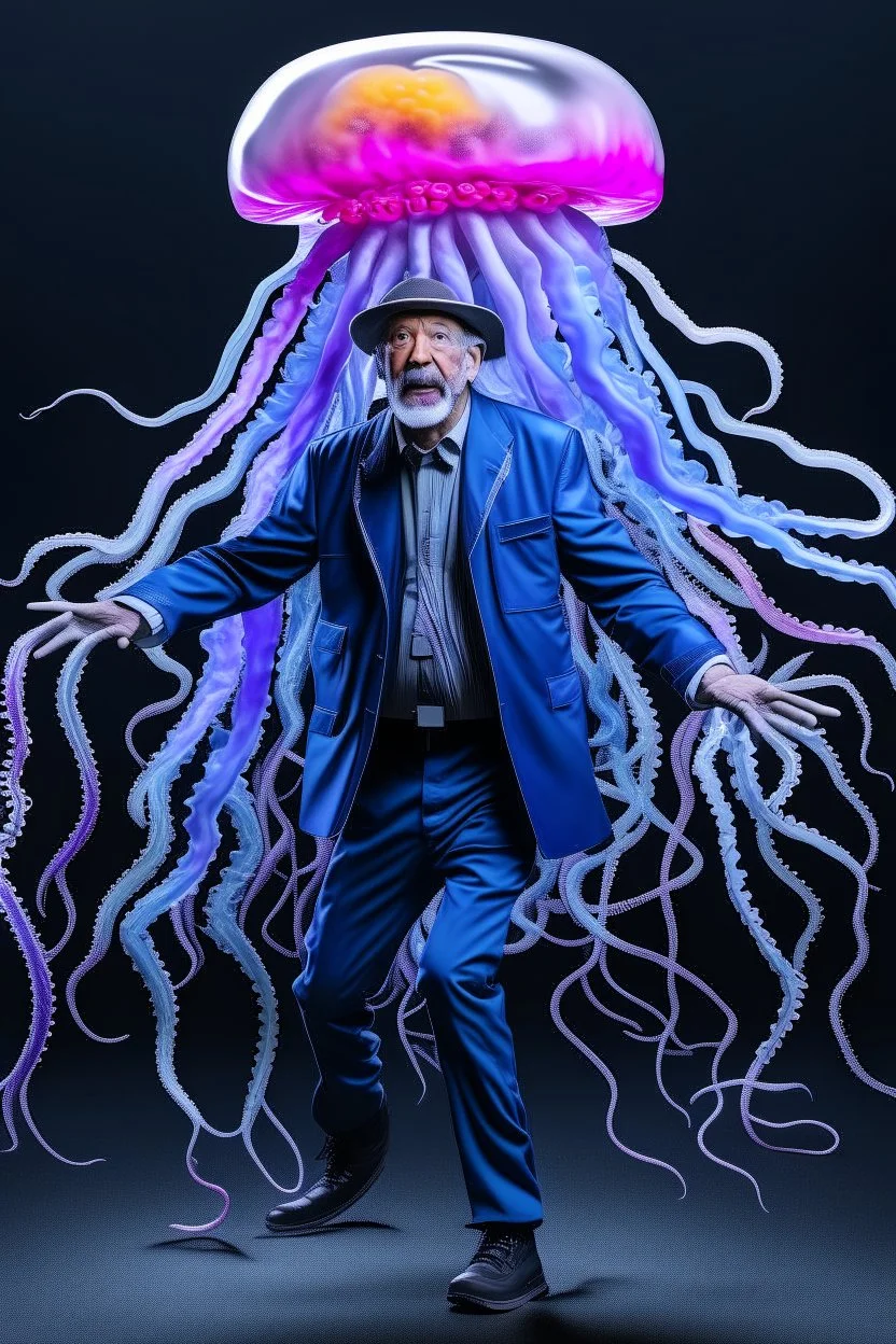 a man with jellyfish tentacles instead of legs