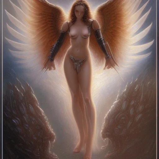 angel woman by gerald brom luis royo bisley