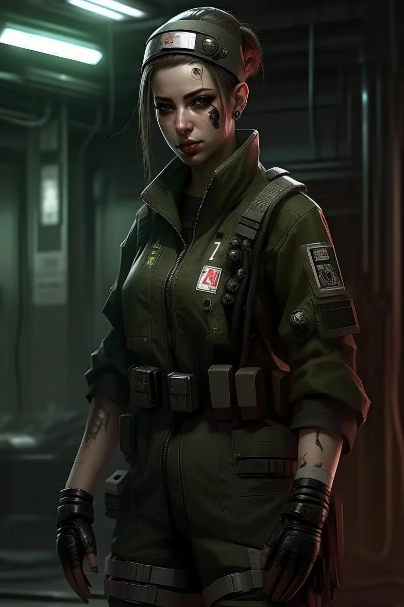 Cyberpunk military nurse