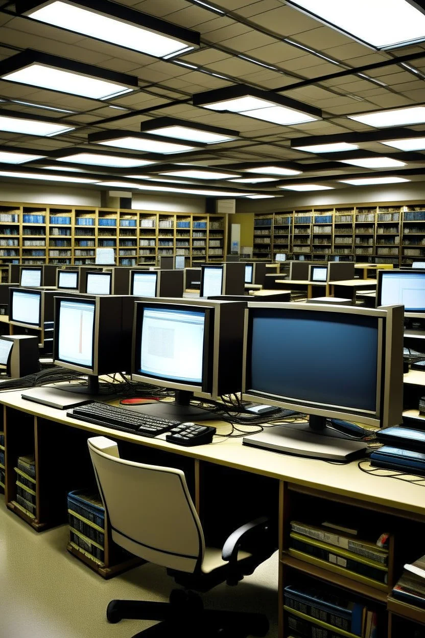 Library, computers, search