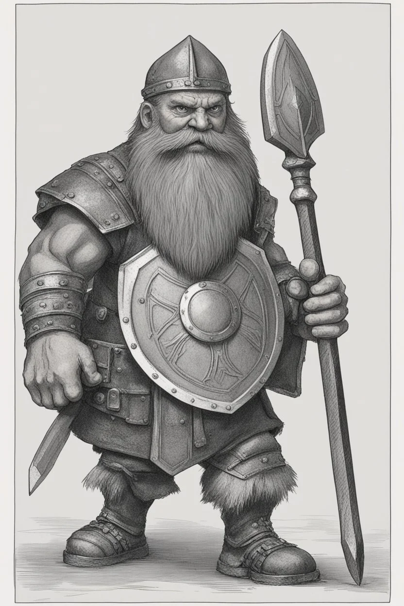 Defender dwarf with a shield