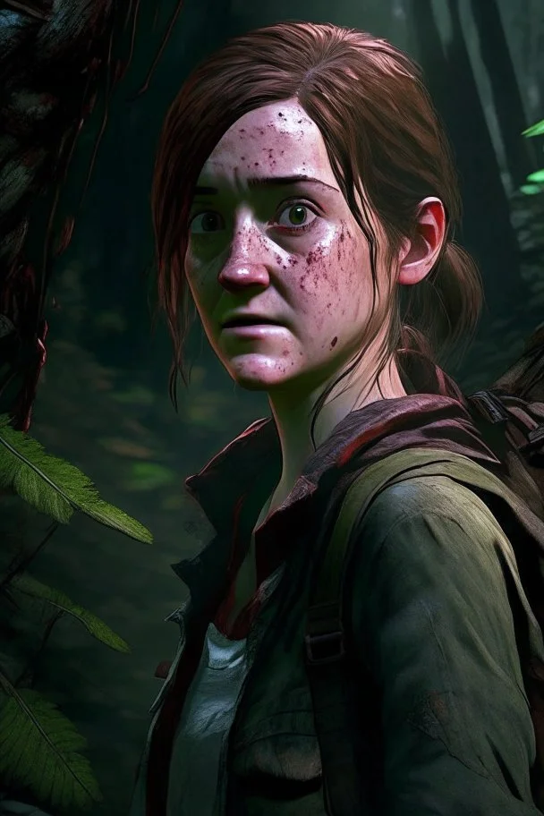 ellie williams pretty the last of us 2 in forest