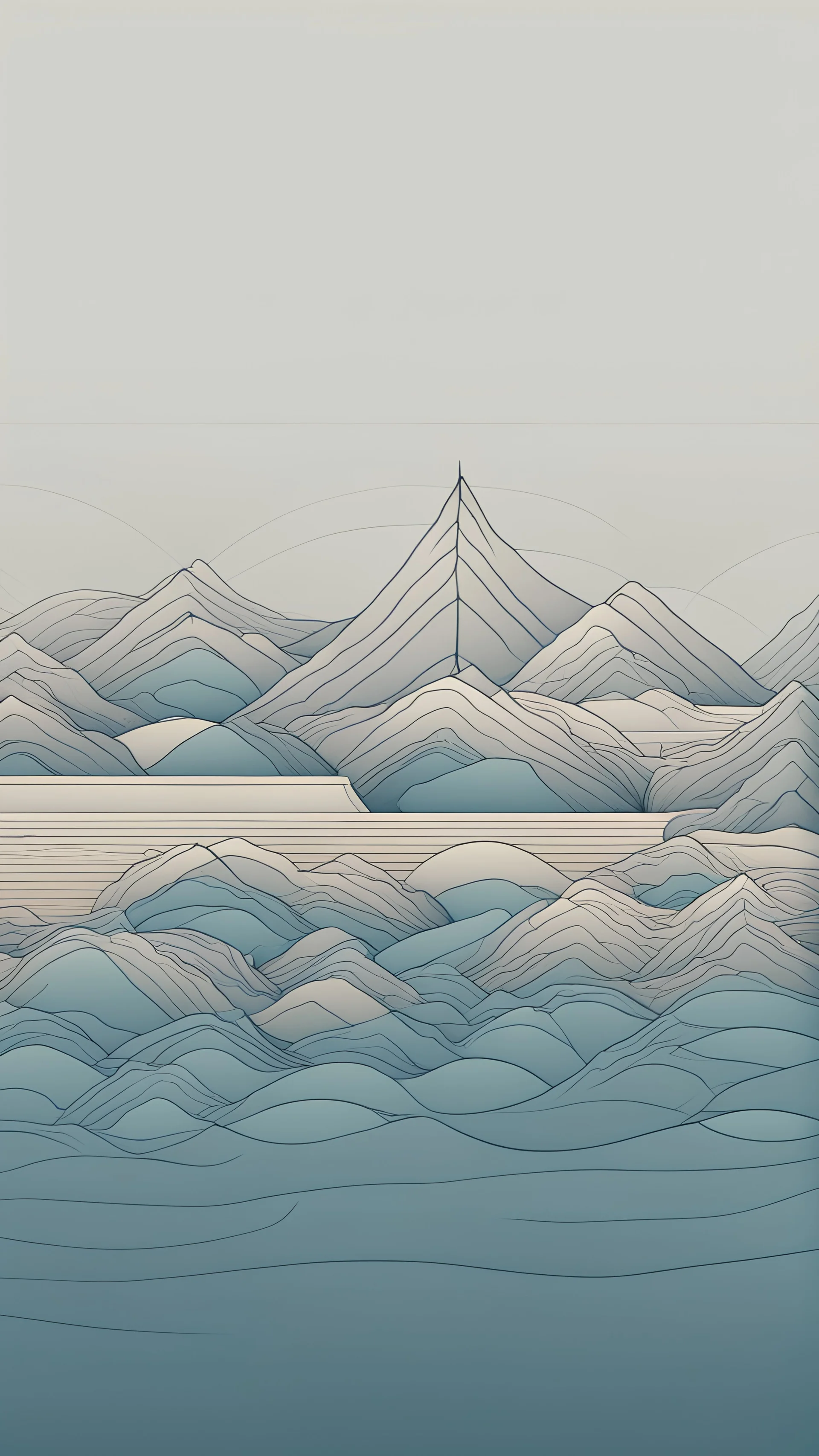 minimalist background of a fish farm in da vinci style