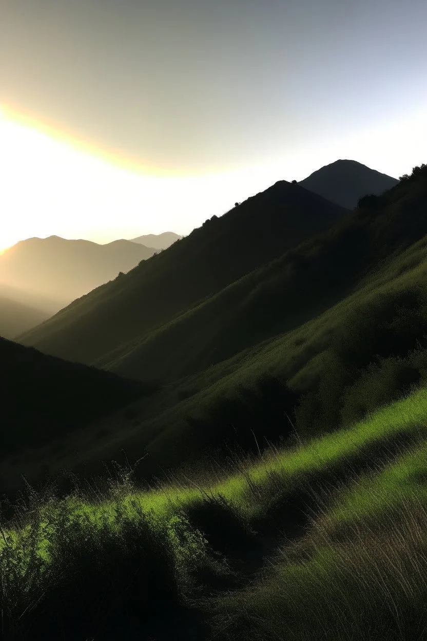 جبال نفوسة في الصباح الباكر