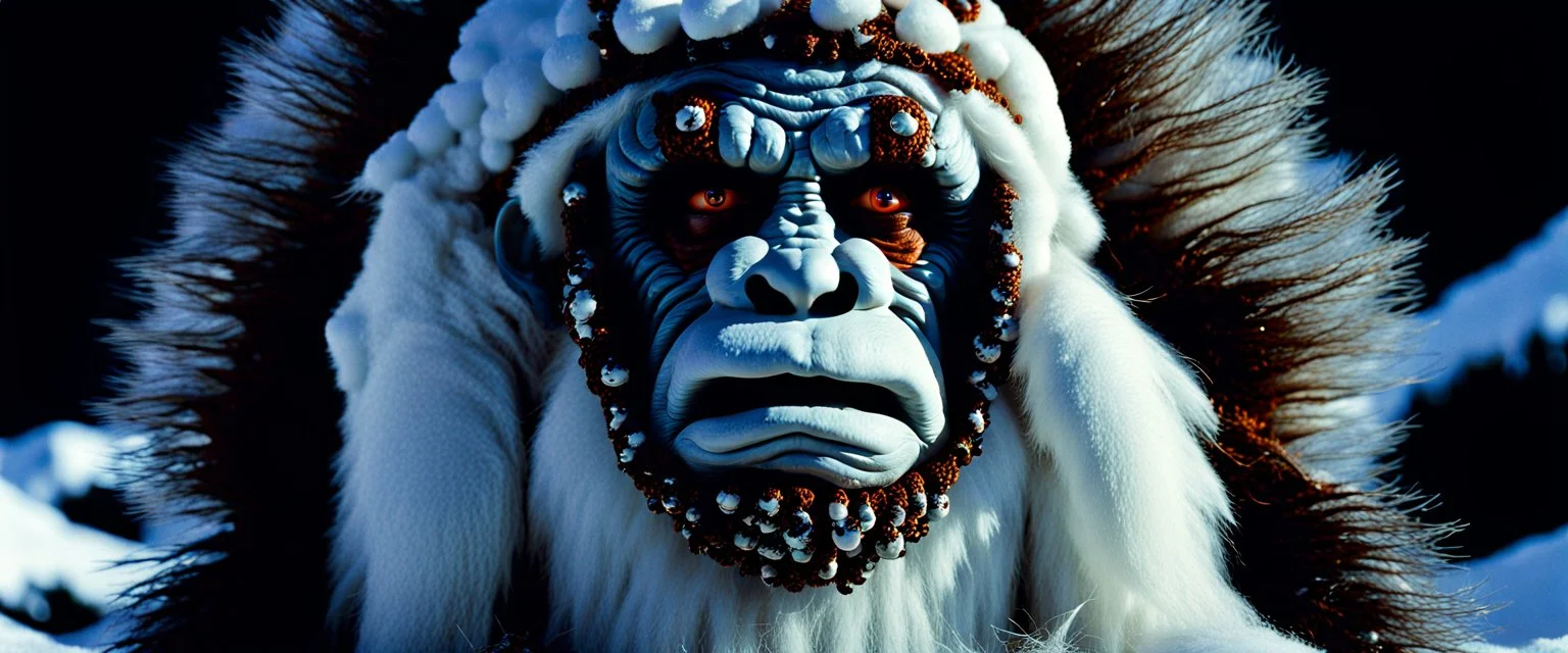 The Yeti by Stanley Kubrick (1989), depth of field, classic film, bokeh background blur, Kananaskis Country, psychedelic, sacred geometry, iconic image