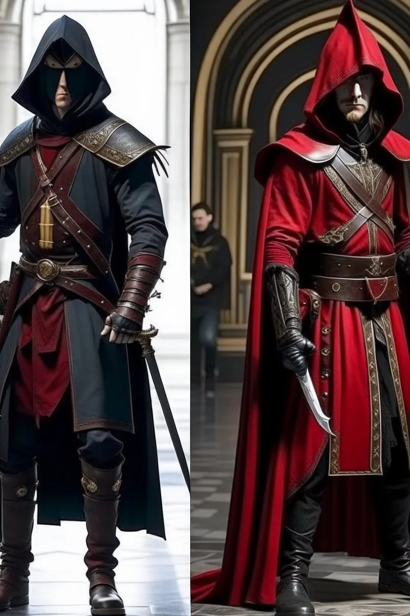 Assassins with sophisticated costumes similar to the transformation of the audience