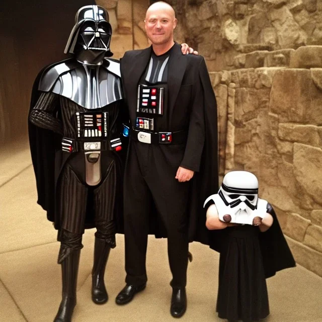 Darth vader together Indiana Jones dinner