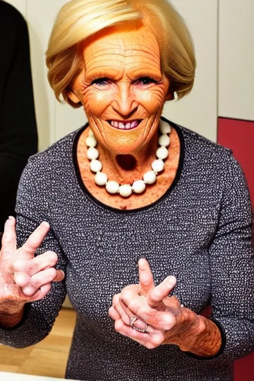 Mary Berry has big ugly hands and fingers like spiders