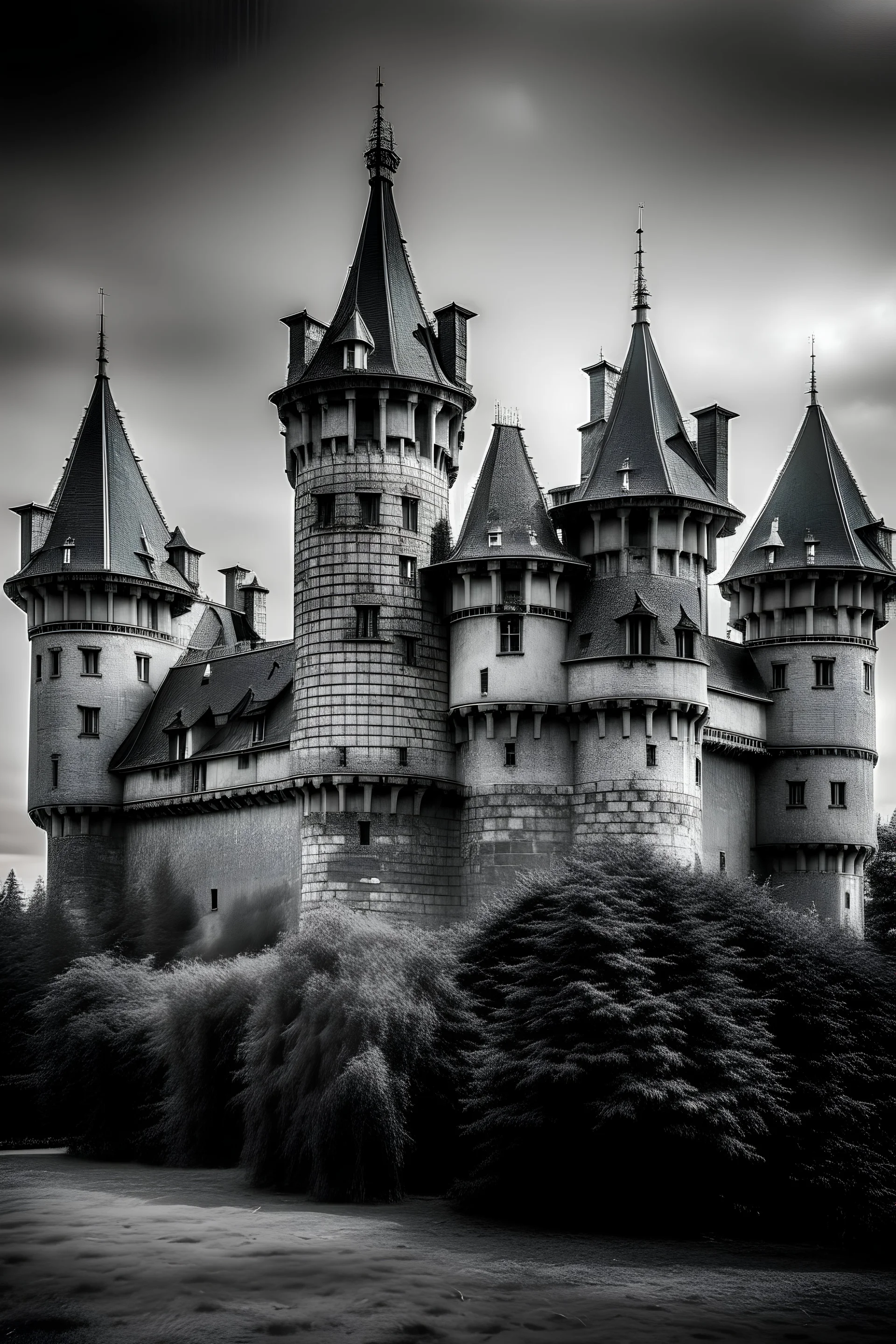 castle black and white