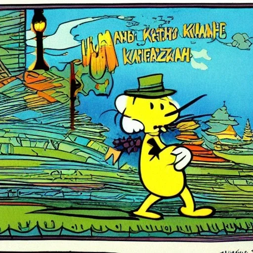 from krazy kat and ignatz mouse by herriman psychedelic landscape