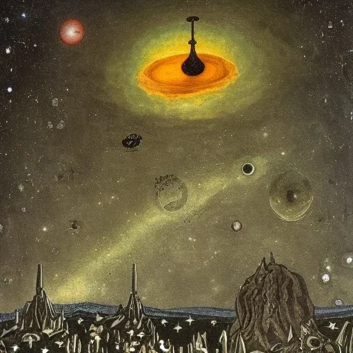 gothic cosmos with plankton Jérôme Bosch