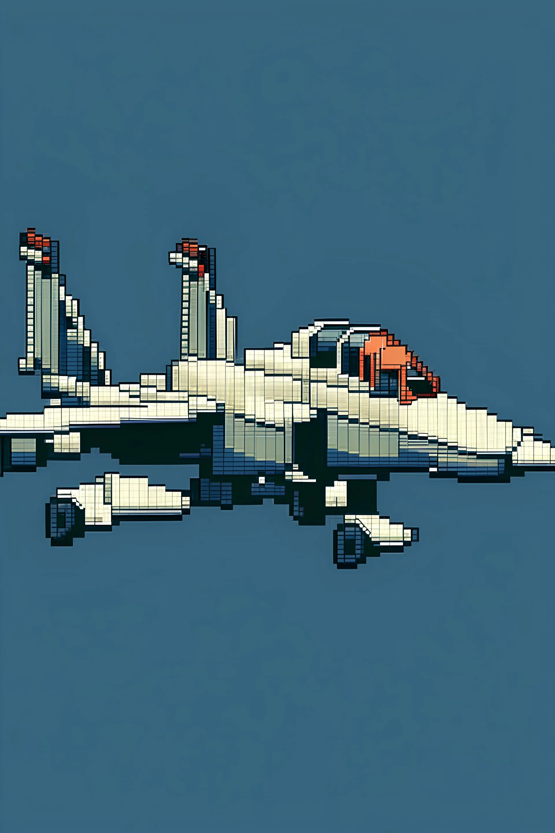 A F/A-18 but with a retro pixel art style