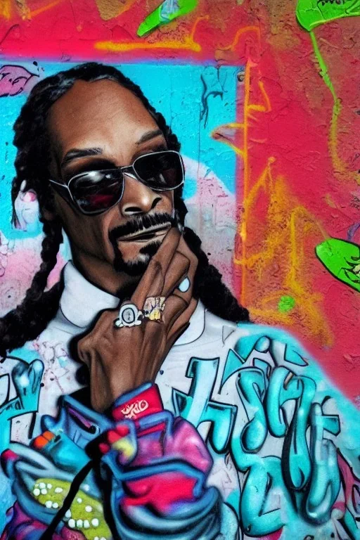 Snoop Dogg, graffiti, 3d