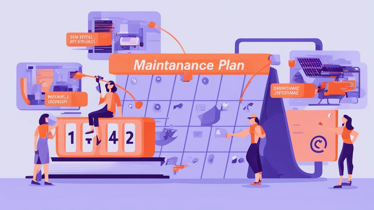 maintenance plan with white background