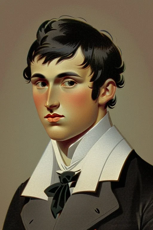 Extremely rich french young man portrait 1840s