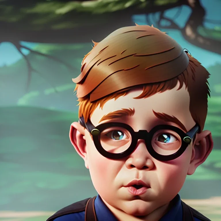  photo of peter billingsley chubby kid glasses