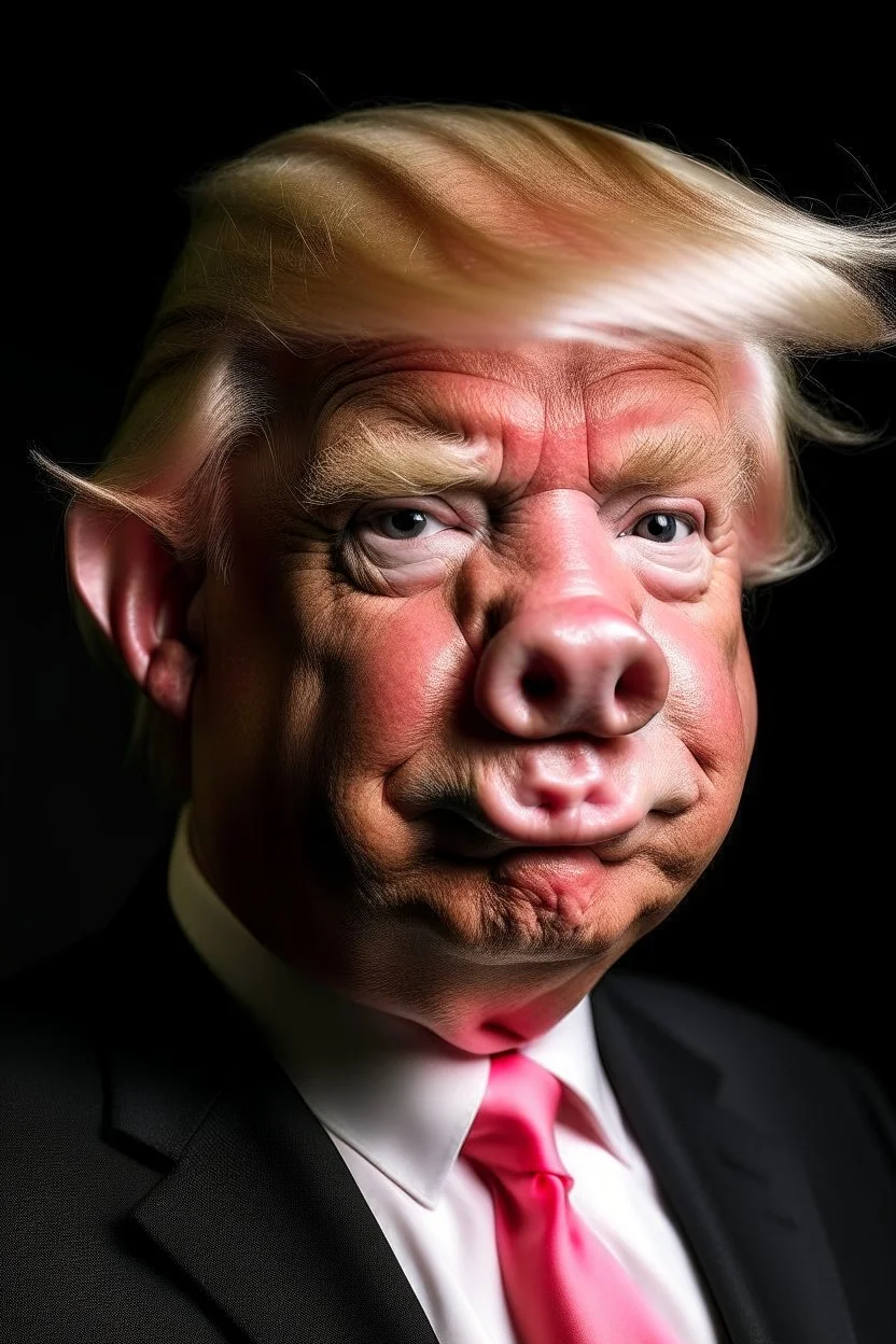 president donald trump as a pig