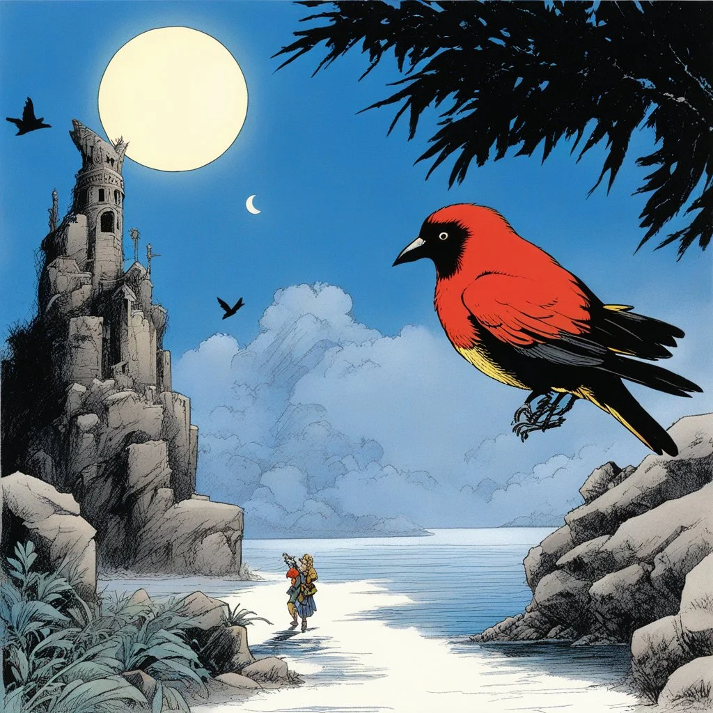 [comic book art by Le Tendre et Loisel (la quete de l oiseau du temps, 1987)]