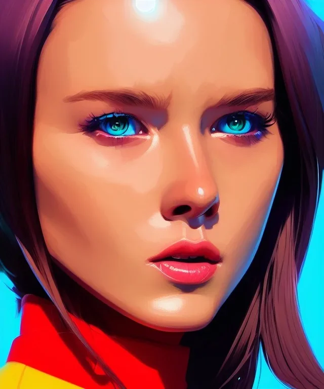 portrait illustration, pop art, splash painting of kristina pimenova, art by ilya kuvshinov, greg rutkowski and makoto shinkai, dan mumford, artstation