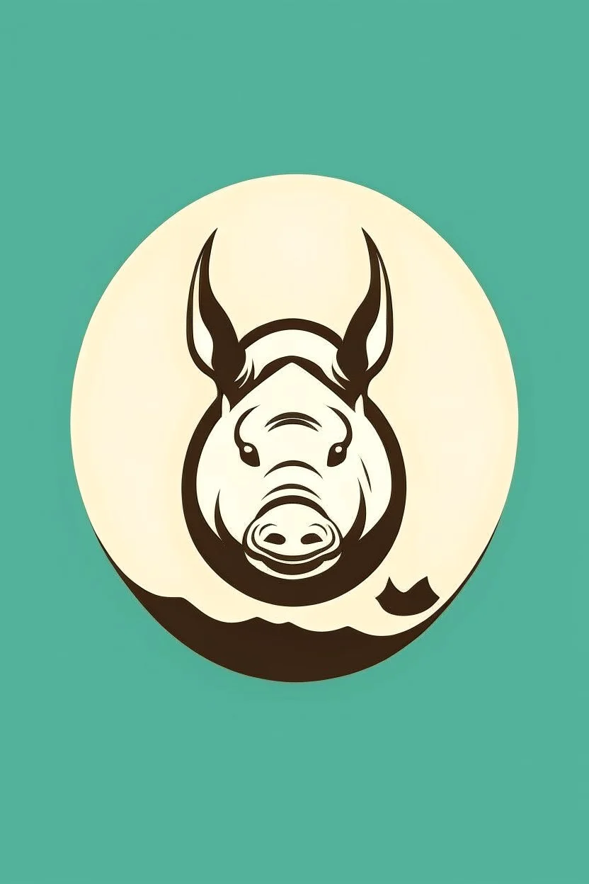 rhinoceros + egg +fierce + logo simple