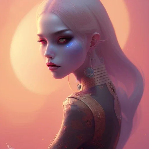 a portrait of a beautiful vampire, art by lois van baarle and loish and ross tran and rossdraws and sam yang and samdoesarts and artgerm, digital art, highly detailed, intricate, sharp focus, Trending on Artstation HQ, deviantart, unreal engine 5, 4K UHD image