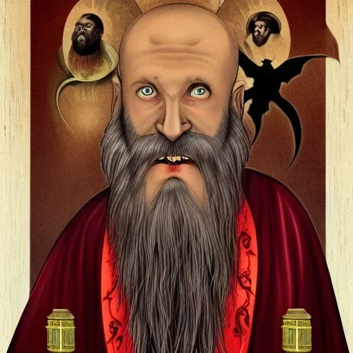 Vampire Bat flesh tentacle beard Russian Orthodox priest