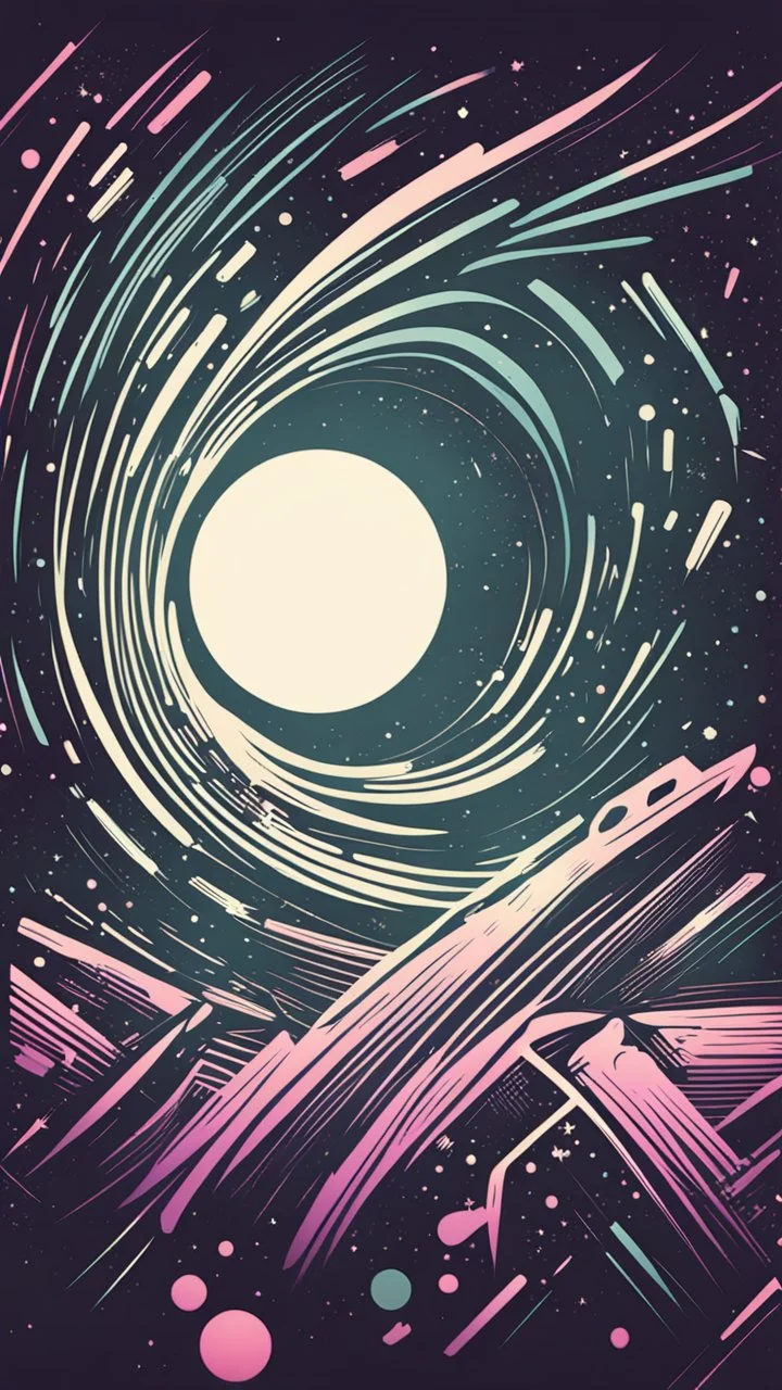 space background stylized. retro