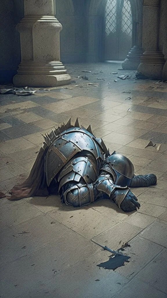 dead knight on the floor