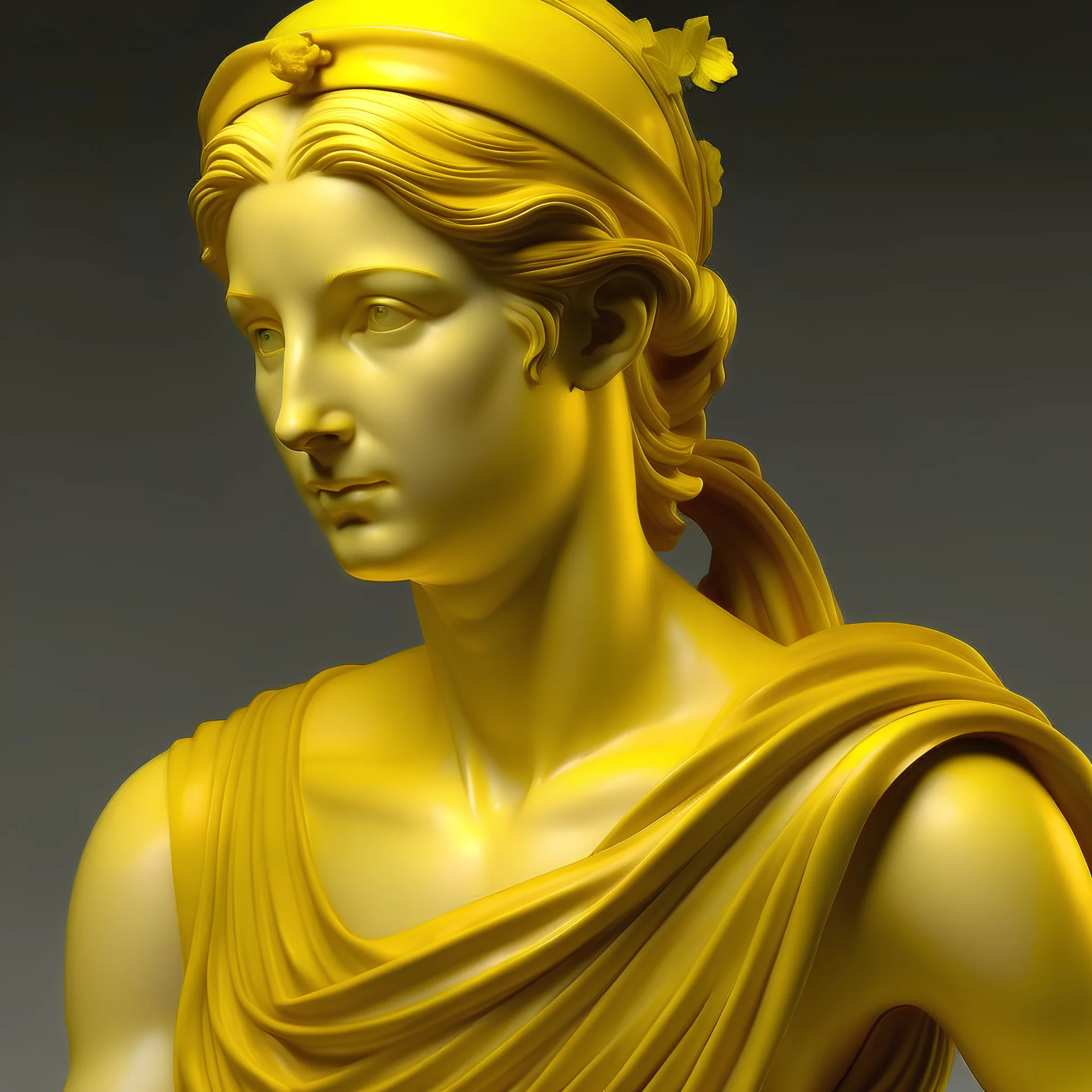 Neoclassicism woman realistic yellow