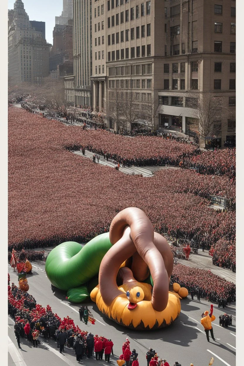 earthworm float in the macy's day parade