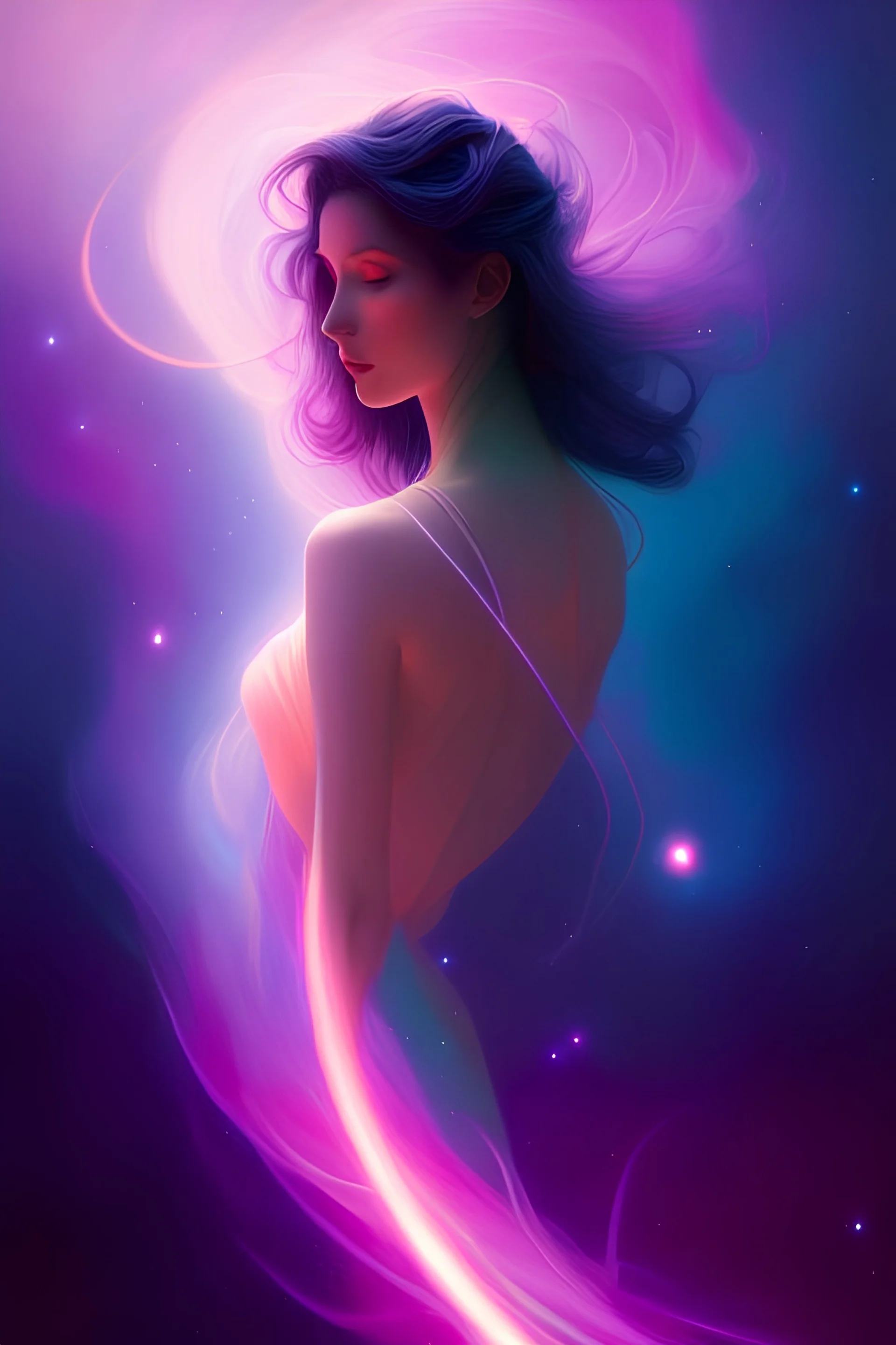 Woman nebula, "sparkles" | fantasy art, digital painting, concept art, Yanjun Cheng, Alena Aenami, Anna Dittmann, Asaf Hanuka, Gustave Dore, Alyssa Monks, Alphonse Mucha, Josan Gonzalez | ultra-fine details, sharp focus, complex, 8k