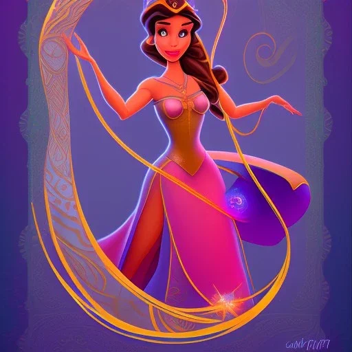 Disney princess jasmine hypnotized by kaa