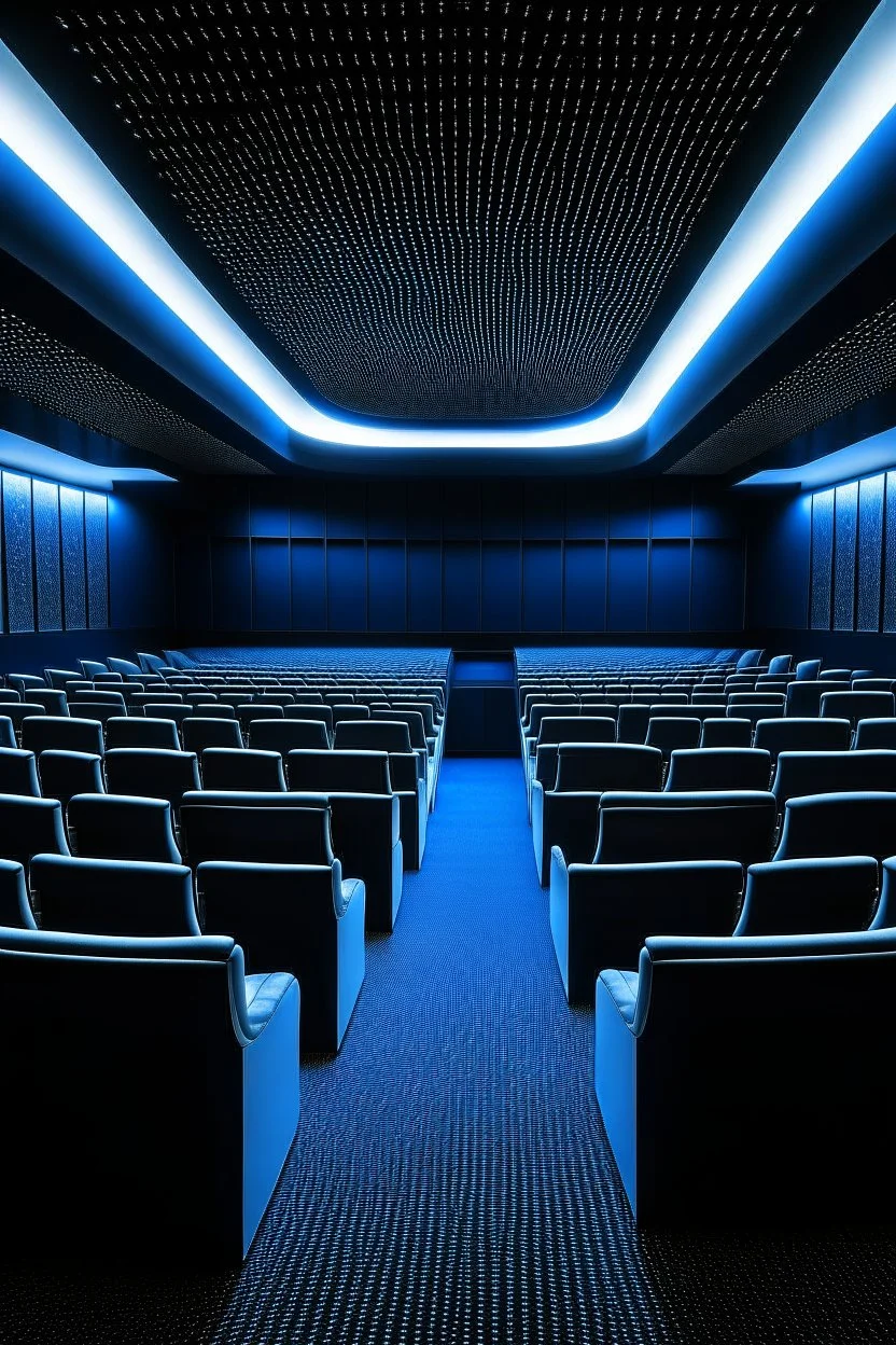 3D shot of the viewing area in a theater