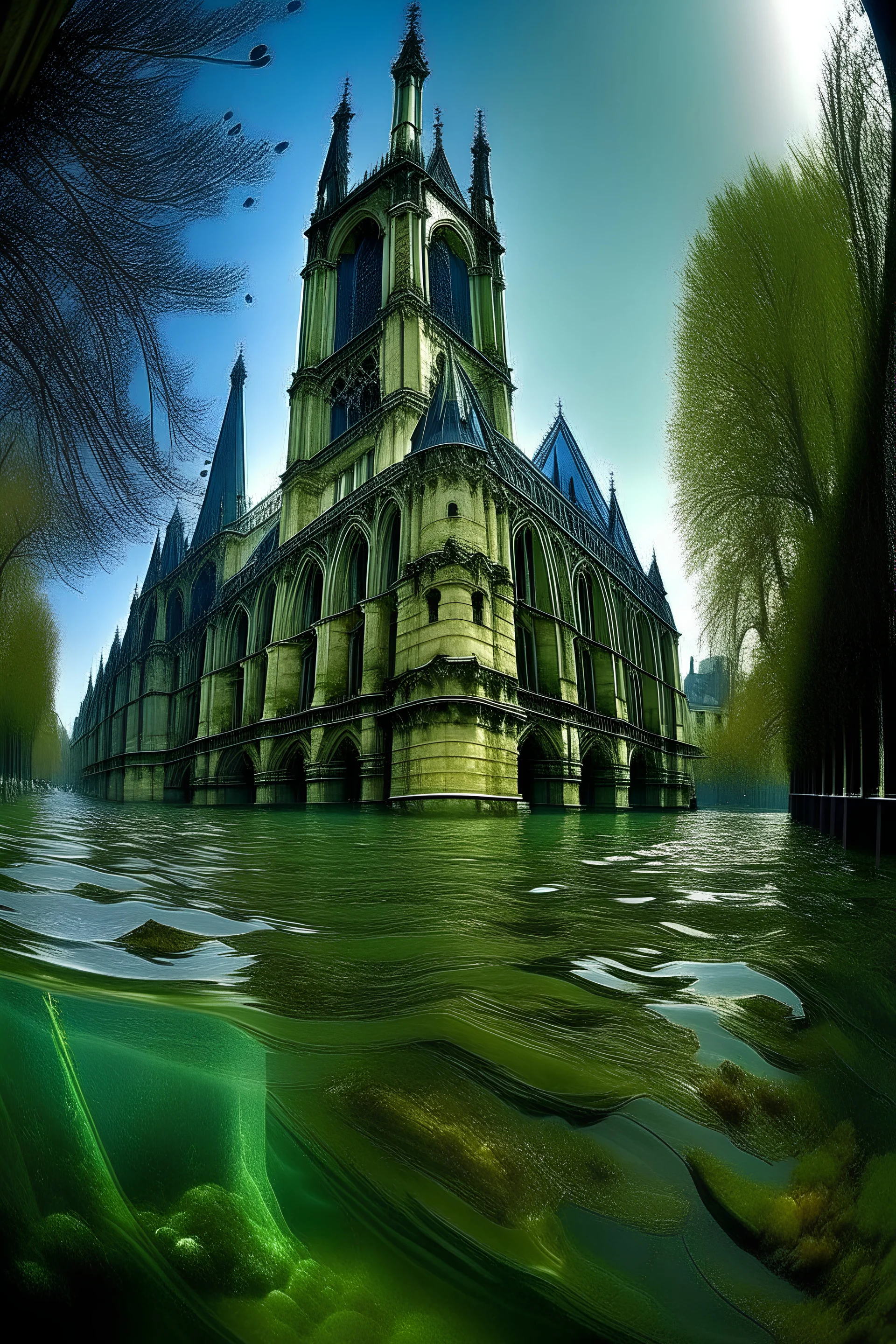 Notre Dame de Paris underwater