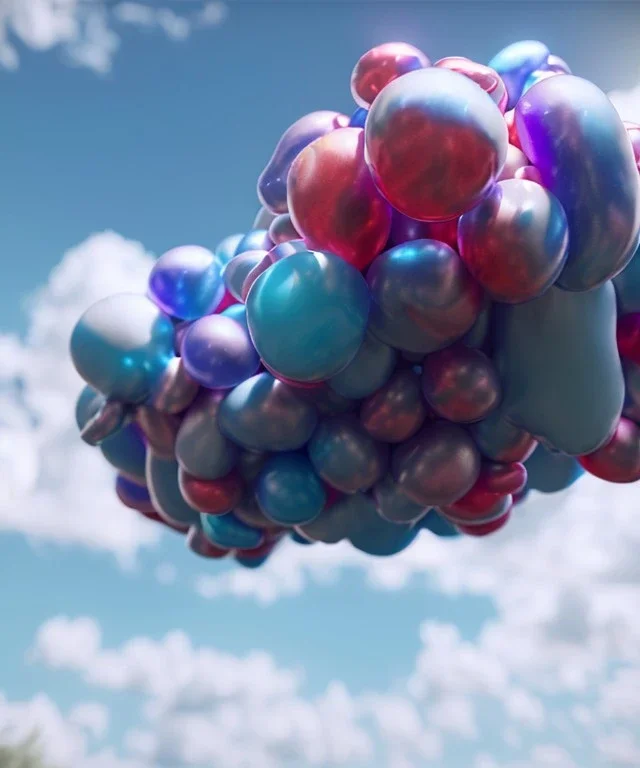 Ultra realistic clouds sky scene, wide angle, sweet childs falling down, inflatable color clothing, free jumping flying, many trinkets, monster hair, hair monster, many jelly beans, balls, smile, happy, circus style, extreme, wind, clouds sea, 20,000 feet altitude, stratosphere, soft color, highly detailed, unreal engine 5, ray tracing, RTX, lumen lighting, ultra detail, volumetric lighting, 3d, finely drawn, high definition, high resolution.