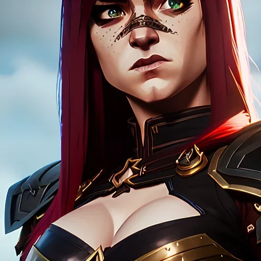 realistic, hyper detailed, stunningly beautiful 16 year old teen girl, long ginger hair, green eyes, medium freckles, full lips, revealing leather armour, full body and head, c-cup breasts, stern expression, full frame, petite, ignore NSFW, shortbow, quiver on hip