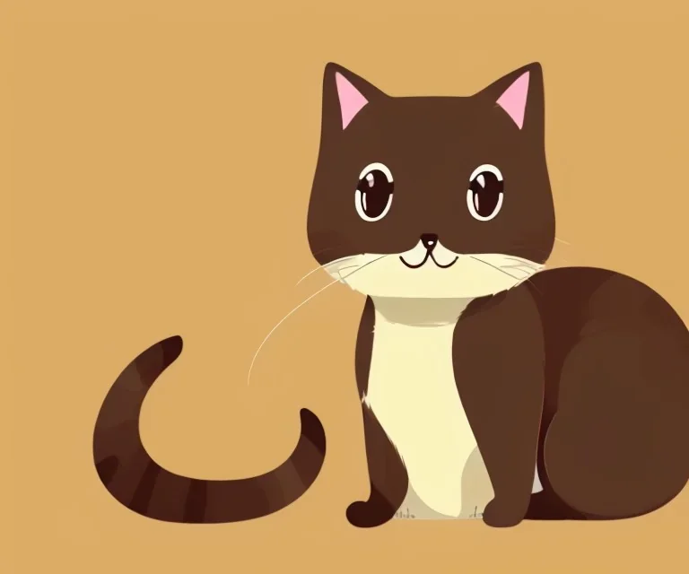 cute cat illustration isolated คมชัด