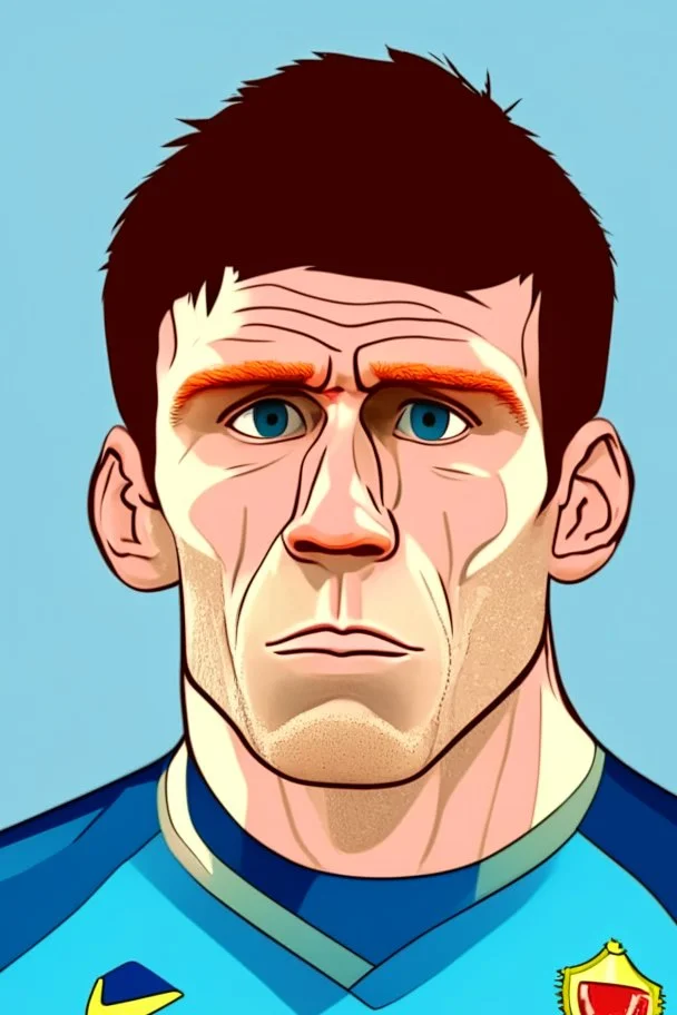 James Milner English football player cartoon 2d