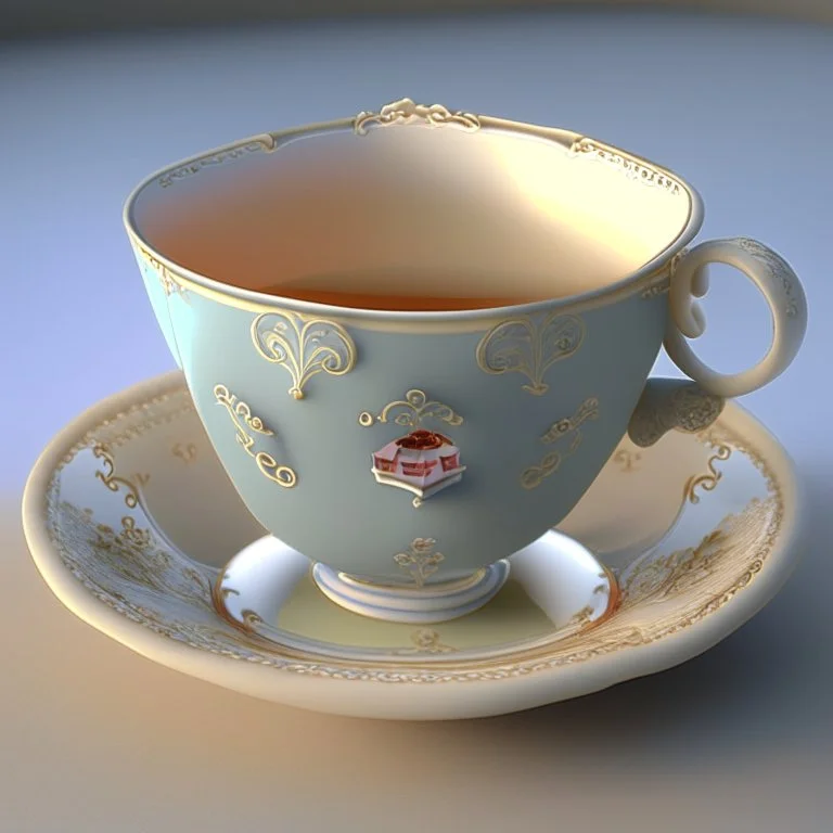 A teacup with windows