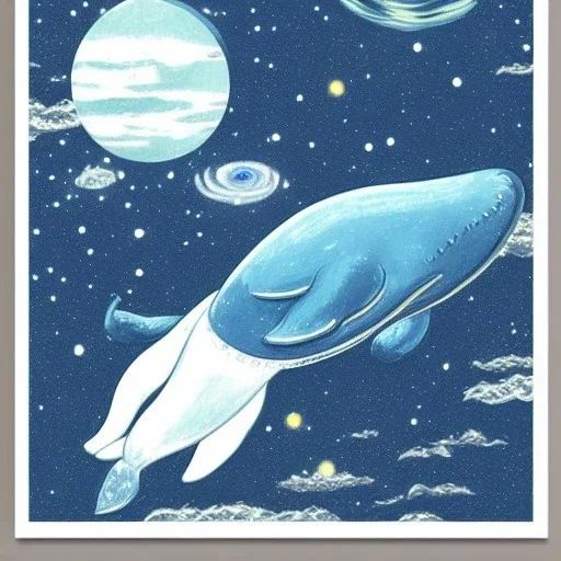 Astral whale in outerspace