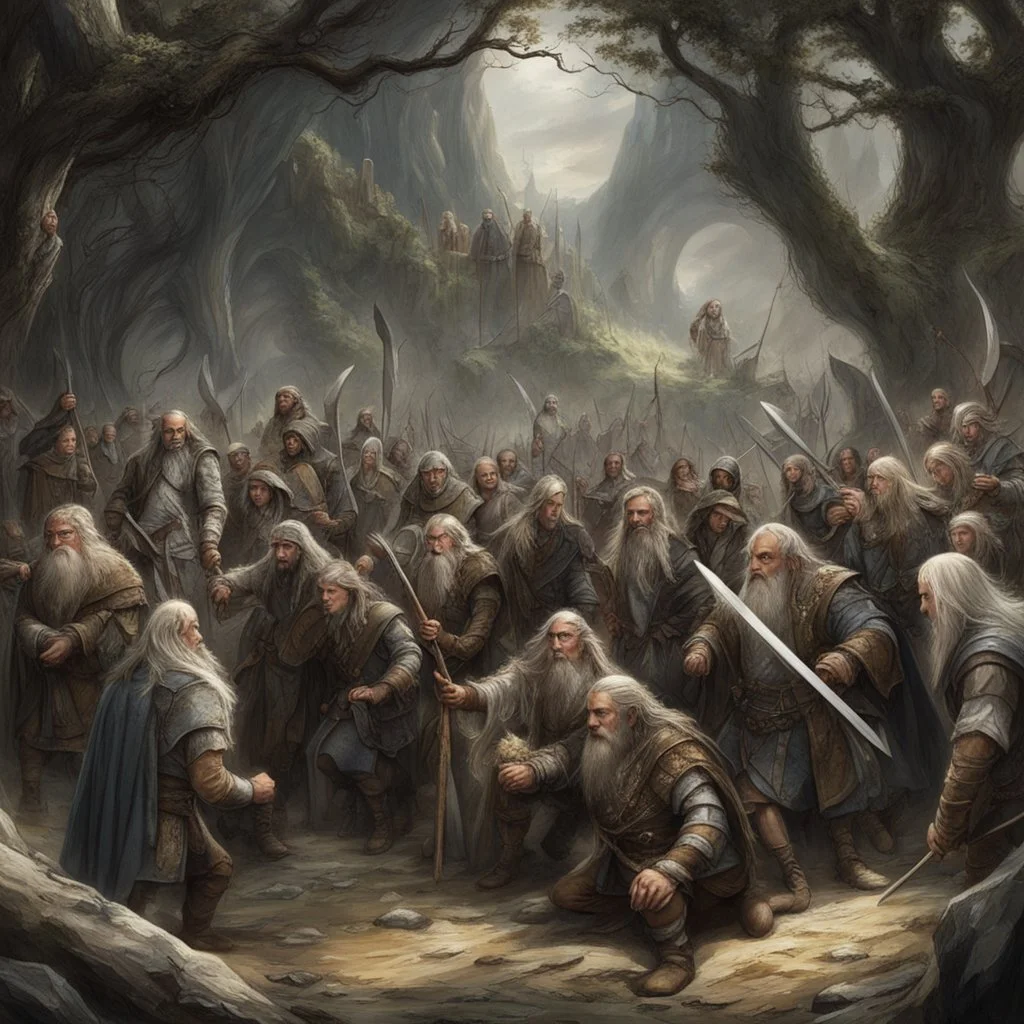 The world of Lord of the Rings and the war between elves and dwarves