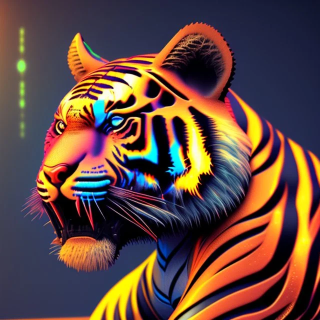 cyber tiger in 3d