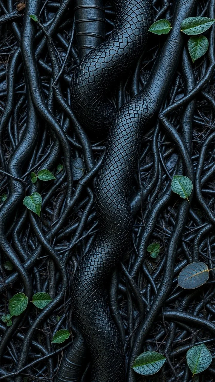 A snake black vein, human veins, mixing together a lot of them, like a forest, big and small veins a lot of them,