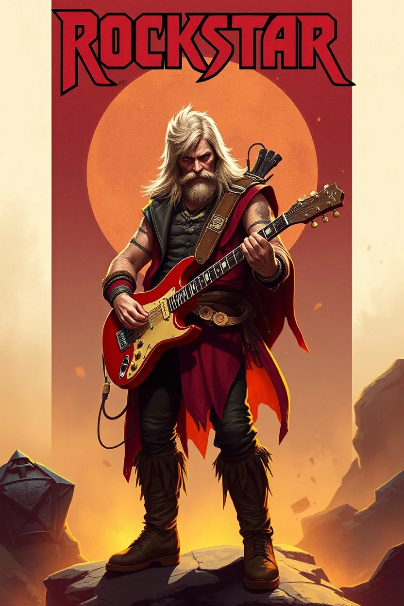 rockstar human bard 80s fantasy