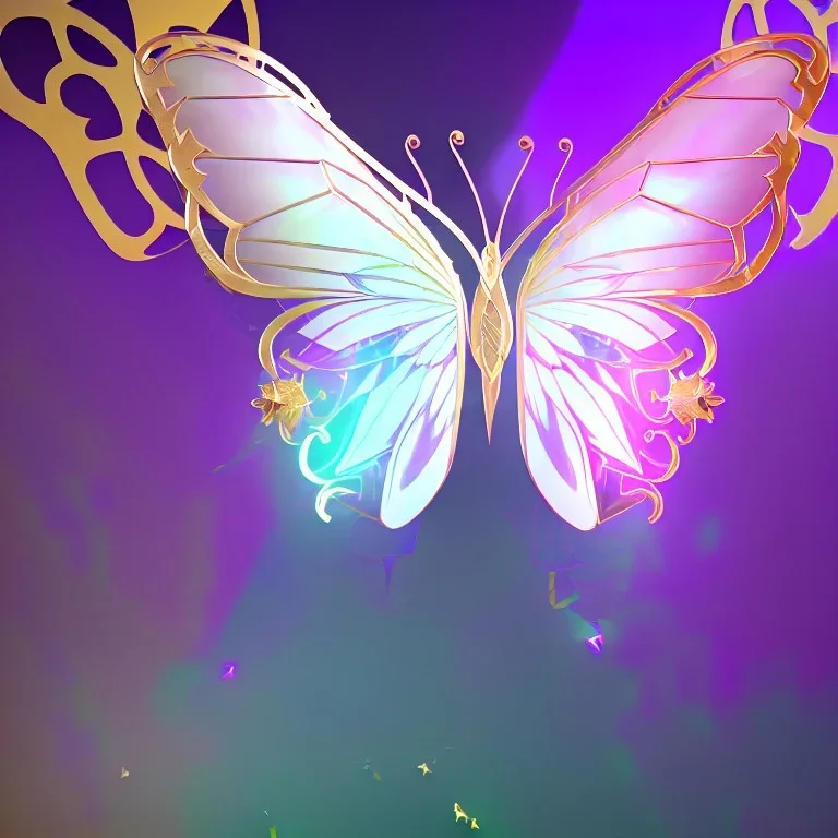 Абстрактная Белая Бабочка цветы на крыльях радужные чешуйки с хвостом скрученные крылья со стеклянными шариками приплюснутая золотое плетение красная ягода