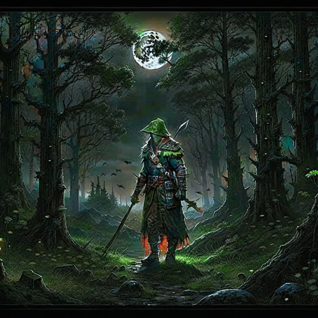 <@901223558376718377> **A brave and curious dark warrior ignored the warnings of the villagers and decided to find out the truth. One great moon in the night, armed only with a mic, he made her way through the overgrown forest to the graveyard. . As he opened the creaking front door, an eerie gust of wind greeted him, causing his lantern to flicker. Cinematic, 4k, epic shot from Steven Spielberg movie, sharp focus, LEDs, smoke, artillery, sparks, racks, system unit. , motherboard, by pascal blan