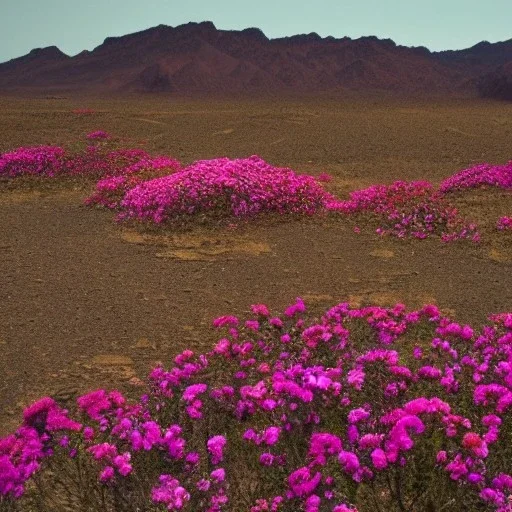 Flowers in desert